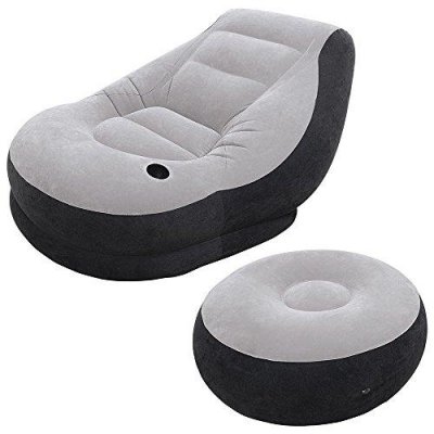 INTEX Set Fauteuil + Pouf Floques Ultra Lounge 