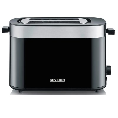 SEVERIN  AT 9264 - Grille-pain - 2 tranche - 2 Emplacements - noir/inox bross&eacute;