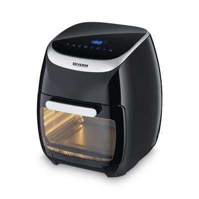 SEVERIN  FR 2446 - Friteuse avec peu d'huile - 11 litres - 2000 Watt - noir / argent