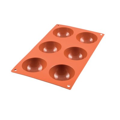 SILIKOMART SF 002 HALF SPHERES - MOULE SILICONE D7/H3.5CM - - Orange - Silicone