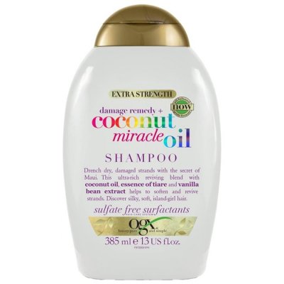 OGX Shampooing r&eacute;parateur  coconut miracle oil cheveux ab&icirc;m&eacute;s (385 ml)
