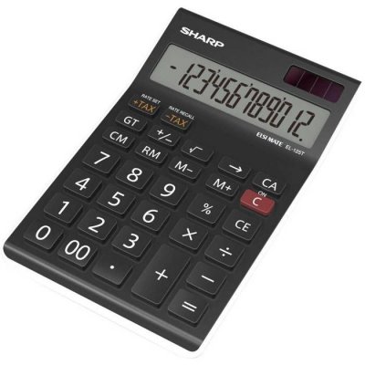 SHARP  El-125Twh Bureau Calculatrice de Bureau &ndash; Noir/Blanc