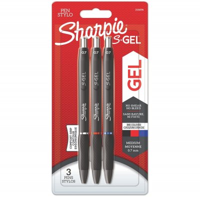 SHARPIE  S-gel Ballpoint 0.7 Mm 3 Units Multicolore