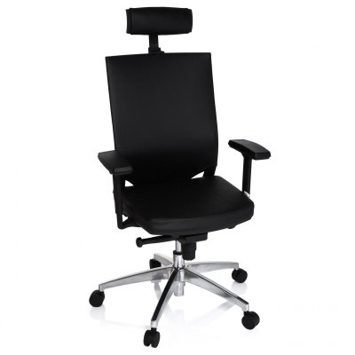 Si&egrave;ge bureau / Si&egrave;ge de direction PORTO MAX HIGH, assise tissu/dossier tissu maille noir