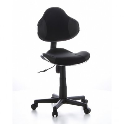 HJH OFFICE Si&egrave;ge de bureau enfant / Si&egrave;ge pivotant KIDDY GTI-2, tissu noir / gris 