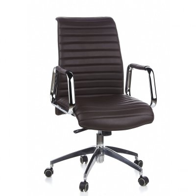 Si&egrave;ge de bureau / Fauteuil de direction ASPERA 10, cuir Nappa marron hjh OFFICE