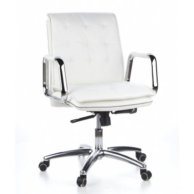 Si&egrave;ge de bureau / Fauteuil de direction VILLA 10, cuir Nappa ivoire hjh OFFICE