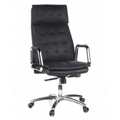 Si&egrave;ge de bureau / Fauteuil de direction VILLA 20, cuir Nappa noir hjh OFFICE