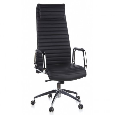 Si&egrave;ge de bureau / Si&egrave;ge de direction ASPERA 20, cuir Nappa noir hjh OFFICE