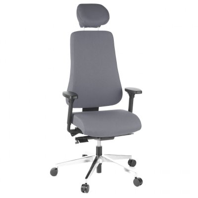 Si&egrave;ge de bureau / Si&egrave;ge de direction PRO-TEC 400, tissu anthracite, alu poli