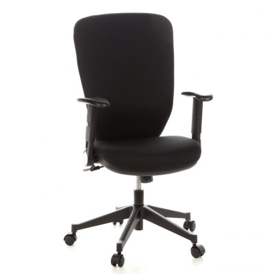 Si&egrave;ge de bureau / si&egrave;ge pivotant traffic 30 , dossier haut, tissu noir hjh office