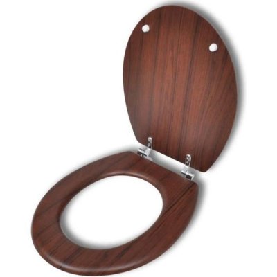 VIDAXL Si&egrave;ge de toilette avec Couvercle MDF Design simple Marron