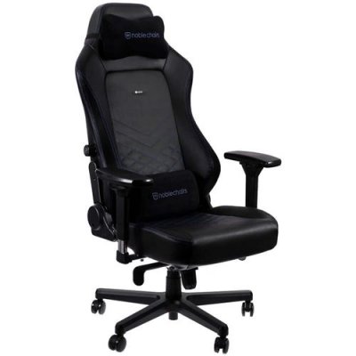 NOBLECHAIRS Si&egrave;ge  Hero Cuir Noir et Bleu 