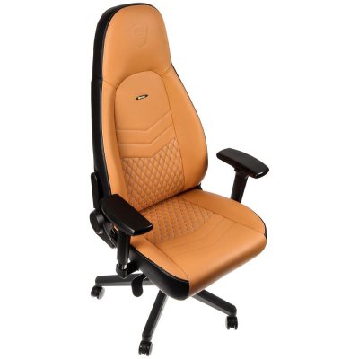 NOBLECHAIRS Si&egrave;ge  Icon Cuir Noir et Orange 