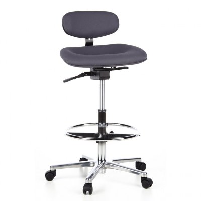 Si&egrave;ge technique / Tabouret technique / Tabouret &agrave; roulettes WORK MF, anthracite