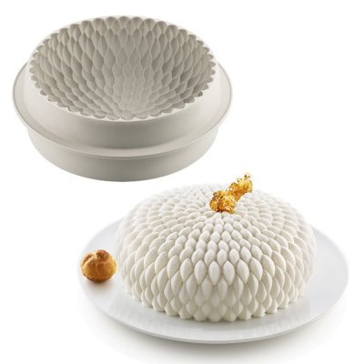 SILIKOMART  20.408.13.0065 Moule en Silicone Honore, Gris Clair, &oslash;195 H 70 MM