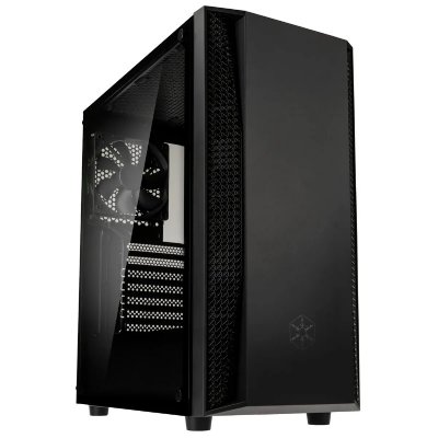 SILVERSTONE  Fara B1 Midi-Tower, Tempered Glass - Schwarz