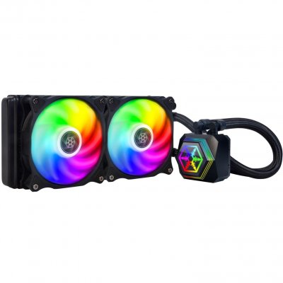 SILVERSTONE  permafrost pf240-argb v2, komplett-wasserk&uuml;hlung - 240 mm