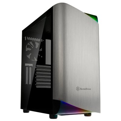 SILVERSTONE  SETA A1 Midi Tower Noir, Argent, Moyenne tour