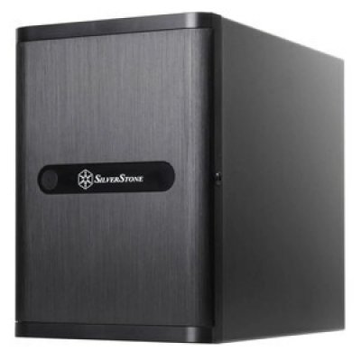 SILVERSTONE  SST-DS380 - Stockage de bo&icirc;tiers Mini-ITX avec porte, noir