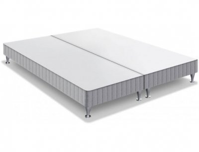 SIMMONS  AIRSOM Sommier tapissier + Pieds, Autres, Gris, 2x90x200