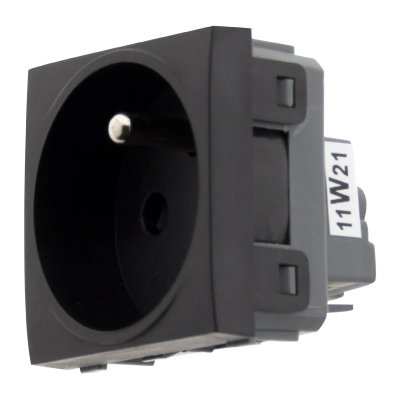 SIMPLEA -Prise 2P+T connexion auto. - Moteur seul - Noir - 