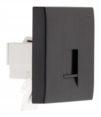 SIMPLEA -Prise TEL. RJ 45 cat.5 - Moteur seul - Noir - 