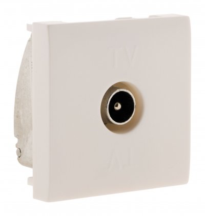 SIMPLEA -Prise TV - Moteur seul - Blanc - 