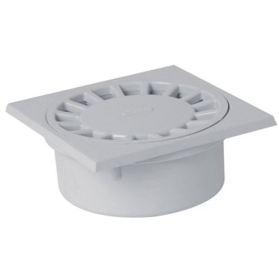 NICOLL Siphon de sol faible hauteur 15x15 cm gris clair -  - SC456G