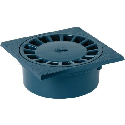 NICOLL Siphon de sol faible hauteur 15x15 cm gris fonc&eacute; -  - SC456