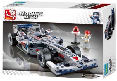 SLUBAN  Racing Team : voiture de course en argent (M38-B0352)