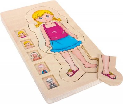 SMALL FOOT  Bois Anatomie Puzzle