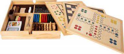 SMALL FOOT  bo&icirc;te de jeux 36 cm bois/carton naturel 21 pi&egrave;ces
