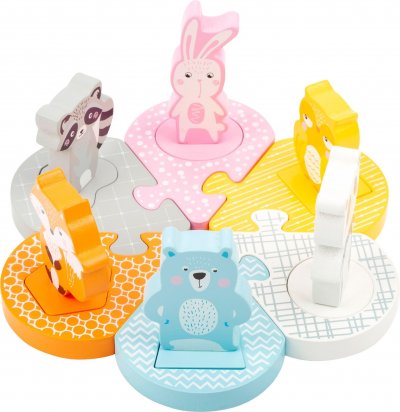 SMALL FOOT COMPANY Small Foot casse-t&ecirc;te Animaljunior en bois 19 cm 12 pi&egrave;ces