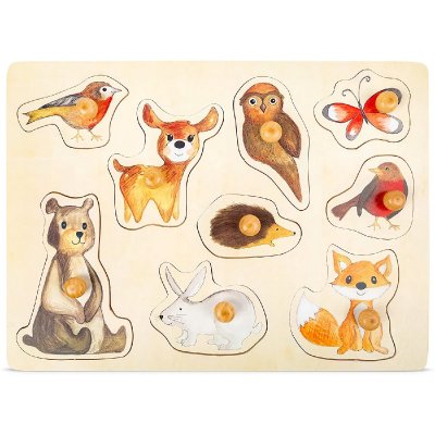 SMALL FOOT  forme puzzle Bosdierenbois junior 9 pi&egrave;ces