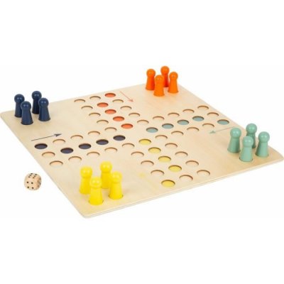  Small Foot jeu de soci&eacute;t&eacute; Ludo XL junior 45 cm en bois 19 pi&egrave;ces