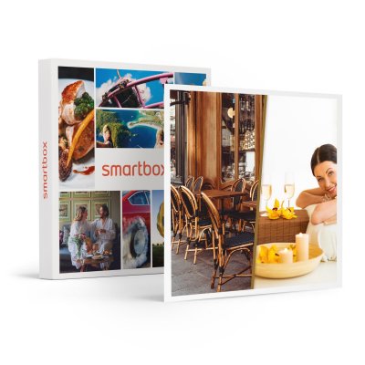 SMARTBOX  - Massage d&eacute;tente et d&icirc;ner Menu 3 Plats en duo - Coffret Cadeau Multi-th&egrave;mes