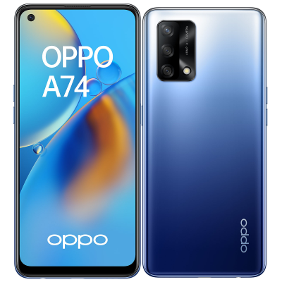 OPPO Smartphone  A74 6.43 pouces Double SIM 128 Go Bleu 