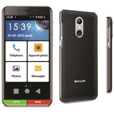 BINOM Smartphone pour s&eacute;nior 4G SX1 - Noir - 