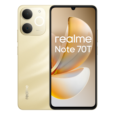 Smartphone realme Note 70T 6000mAh/4Go RAM/256Go/6.74"" LCD/15W Charge Rapide