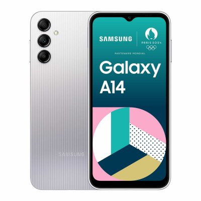 SAMSUNG Smartphone  Galaxy A14 Argent 64Go 4G Noir 