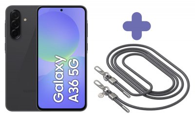 GALAXY A36 6 128 GO NOIR + BANDOULIERE Smartphone Samsung Galaxy A36 6/128 Go Noir + bandouli&egrave;re