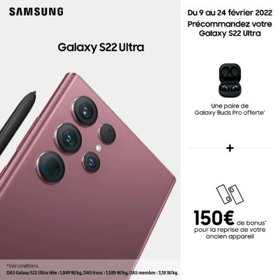 SAMSUNG Smartphone  Galaxy S22 Ultra 5G 512Go Bordeaux