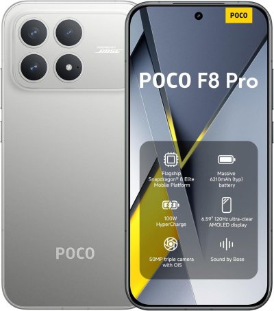 XIAOMI Smartphone  POCO F8 Pro 12/256Go Argent Version Europ&eacute;enne