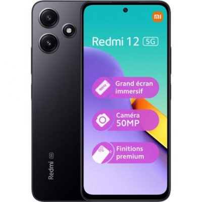 Smartphone Xiaomi Redmi 12 5G 6.79"" Double nano SIM 128 Go Noir