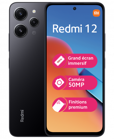 XIAOMI Smartphone  Redmi 12 6,79"" Double nano SIM 128 Go Noir