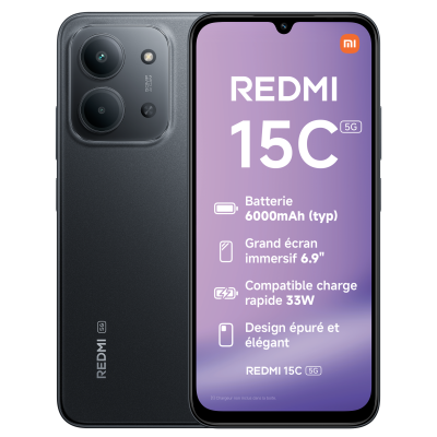 Smartphone Xiaomi Redmi 15C 4Go RAM 128Go 50MP 5G