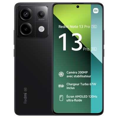 XIAOMI Smartphone  redmi note 13 pro 256 gb 8 gb ram noir MZB0FFWEU