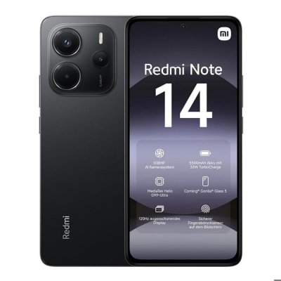 XIAOMI Smartphone  Redmi Note 14 4G 8Go RAM 256Go Noir Pas de NFC 