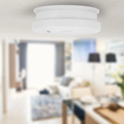 SMARTWARES  Ensemble de d&eacute;tecteur de fum&eacute;e 2 pcs 10x10x3,5 cm Blanc